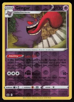 Gengar 057/198 Rare Chilling Reign Holo Reverse Holo Pokemon - Image 1