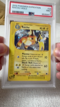 Pokemon PSA 9 Raichu 25/165 Holo 2002 Expedition Ereader W/ Swirl 🌀 MINT - Image 2