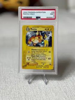 Pokemon PSA 9 Raichu 25/165 Holo 2002 Expedition Ereader W/ Swirl 🌀 MINT - Image 4