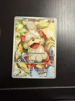 Pokemon TCG Hisuian Growlithe Twilight Masquerade IR 181/167 NM - Image 1