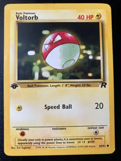 Pokemon Team Rocket Non-Holo 1st Edition Voltorb 69/82 Excellent Condition - Image 1