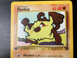 Pokemon Team Rocket 1st Edition Mankey 61/82 Excellent to Near-Mint Condition - Image 2