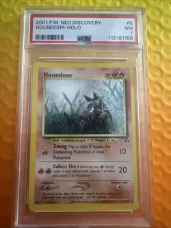 Pokemon TCG Houndour Neo Discovery Holo Rare Card 5/75 - Image 1