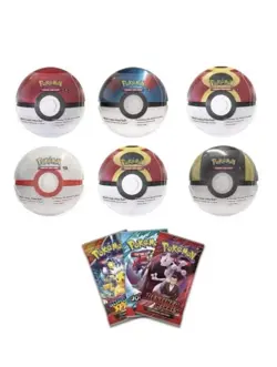 Costco 6 x Pokemon TCG Pokeball Tins - 18 Booster Packs individually Sealed - Image 5