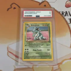 1999 Nidoqueen Jungle Holo Rare Pokemon PSA 1 PR POP 22 - Image 1