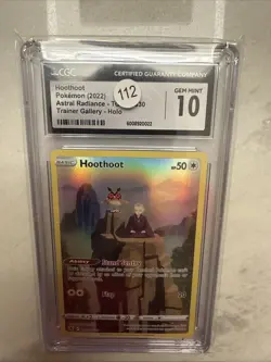 2022 POKEMON ASTRAL RADIANCE TRAINER GALLERY - HOLO HOOTHOOT CGC 10 GEM MINT - Image 1