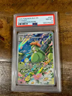 POKEMON 2025 Black Bolt Illustration Rare LILLIGANT #092 PSA 8 RARE - Image 1