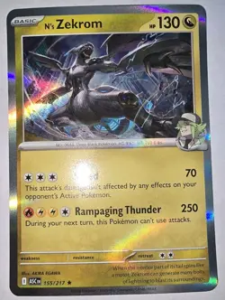 N's Zekrom 155/217 Holo Near Mint Ascended Heroes Pokemon - Image 1