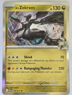 N's Zekrom 155/217 Holo Near Mint Ascended Heroes Pokemon - Image 2