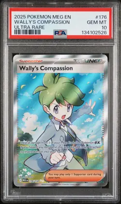 2025 POKEMON MEG EN-MEGA EVOLUTION ULTRA RARE #176 WALLY'S COMPASSION PSA 10 - Image 1
