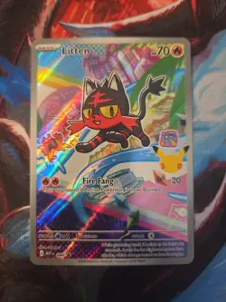 Litten 044 Me: Mega Evolution Promo Holo Illustration First Partner Pokemon - Image 1