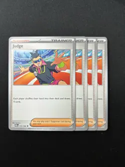 4x Judge 076/088 x4 - NM Perfect Order Pokemon Playset ME03 - Image 1