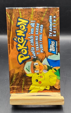 Pokemon TCG 1999 Topps TV Animation EMPTY Booster Pack - Image 1