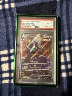 Pokemon Umbreon V Alternate Full Art 189/203 SWSH07 Evolving Skies Holo PSA 10 - Image 1