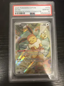 EEVEE 2025 POKEMON BLACK STAR PROMO PRISMATIC EVOLUTIONS #173 PSA 10 GEM - Image 1