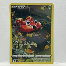 2023 Pokemon Crown Zenith PARAS GG32/GG70 Galarian Gallery Full Art Holo - Image 1