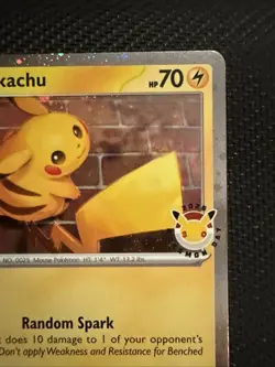 Pikachu 30th Anniversary Promo 051/162 Pokemon Day 2026 Stamp - Image 3