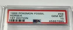 1999 Pokemon 1st Edition Fossil Horses #49 Card WOTC TCG Gem Mint PSA 10 💎 - Image 4