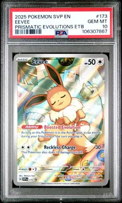 EEVEE 2025 POKEMON BLACK STAR PROMO PRISMATIC EVOLUTIONS #173 PSA 10 GEM MINT - Image 1