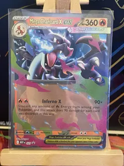 Pokemon TCG Mega Charizard X Ex Holo Trading Card 029 Black Star Promo - Image 1