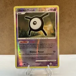 Pokemon Unown 71/132 2007 Card Diamond & Pearl Series Holo Psychic Type - Image 1