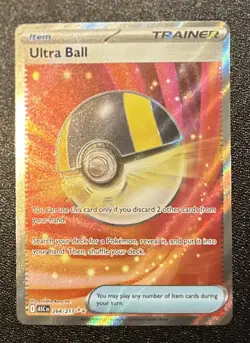 Pokemon Ultra Ball Full Art Holo Trainer-Item Card 264/217 ASC Nintendo - Image 2