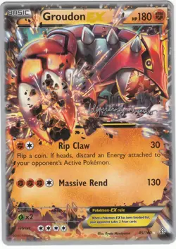 Pokemon TCG Trading Card Game GROUDON EX 85 / 160 2015 World Championship Primal - Image 2