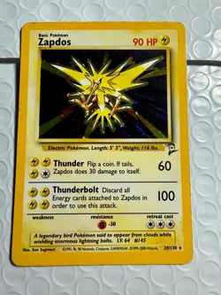Zapdos 20/130 Base Set 2 Holo Pokemon Card WOTC - Image 1
