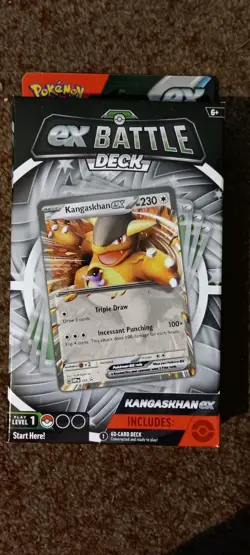 New 2023 POKEMON KANGASKHAN EX 60 Card Battle Trading Card Level 1 Deck - Image 1