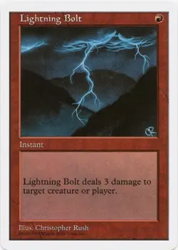 1 x Lightning Bolt - Anthologies - HP - MTG - Image 1