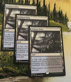 Magic: The Gathering Polluted Delta Khans of Tarkir Land x3 Regular English - Image 1
