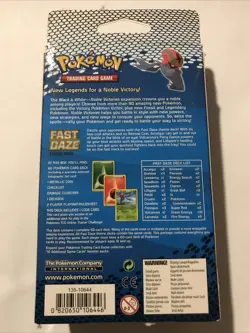 Pokemon TCG Black & White Noble Victories: Fast Daze Theme Deck 2011 Sealed - Image 2