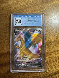 Pokemon TCG Charizard V SWSH Black Star Promo SWSH050 Holo Promo CGC 7 .5 - Image 1