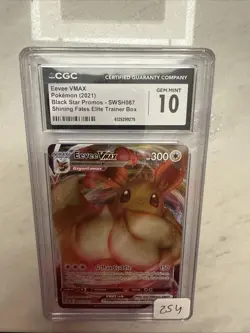 2021 Pokemon Eevee VMAX Black Star Promo SWSH087 CGC 10 Gem Mint - Image 1