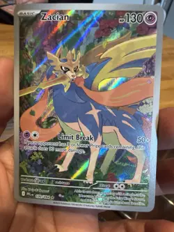 Pokemon TCG Zacian 100/094 ME02: Phantasmal Flames Illustration Rare NM - Image 1