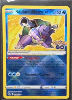 Radiant Blastoise 018/078 Pokemon GO 2022 - Image 1