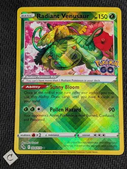 Radiant Venusaur 004/078 - Pokemon GO Holo Radiant Rare Pokemon TCG NM - Image 1