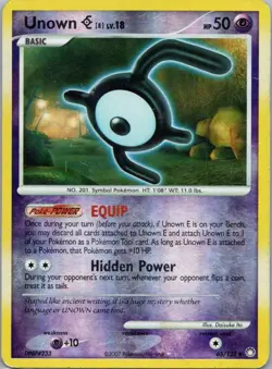 Pokemon TCG Unown E 65/122 Mysterious Treasures Rev Holo LP - Image 1