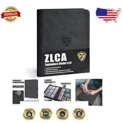 Deluxe Black Trading Card Binder - 12 Double-Sided Pages for Maximum Protection - Image 1
