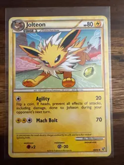 Jolteon 28/90 Uncommon HGSS Undaunted Pokemon Near Mint - Image 1