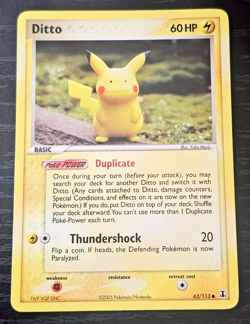 Pokemon TCG Ditto (Pikachu) 39/113 Non Holo EX Delta Species LP - Image 1