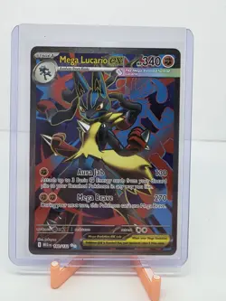 Pokemon Mega Evolution Lucario EX 160/132 Ultra Rare Full Art - Image 1
