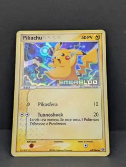 Pikachu 60/106 EX Emerald Reverse Holo Rare Pokemon TCG Nintendo ITALIAN MP+ - Image 3