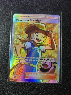 Pokemon Breeder (Full Art) 73/73 Shining Legends Holo - Image 1