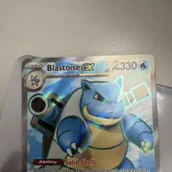 Pokemon Blastoise ex 184/165 Sv: Scarlet & Violet 151 Ultra Rare Holo EX 330 HP - Image 2