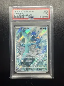 Pokemon Articuno 161/159 Journey Together Illustration Rare Holo PSA 9 2025 EN - Image 1