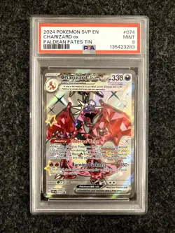 PSA 9 Charizard EX 074 Paldean Fates Black Star Promo Pokemon TCG - Image 1
