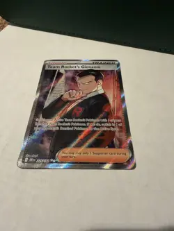 Pokemon Team Rocket's Giovanni Ultra Rare Full Art Holo 225/182 Sv10 Trainer - Image 5