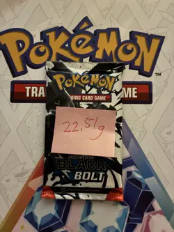 Heavy! 22.51g Pokemon TCG SV 10.5 Black Bolt Booster Pack Sealed! - Image 2