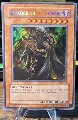 Yu-Gi-Oh! Invader of Darkness IOC-111 Unlimited Secret Rare LP - 1996 - Image 1